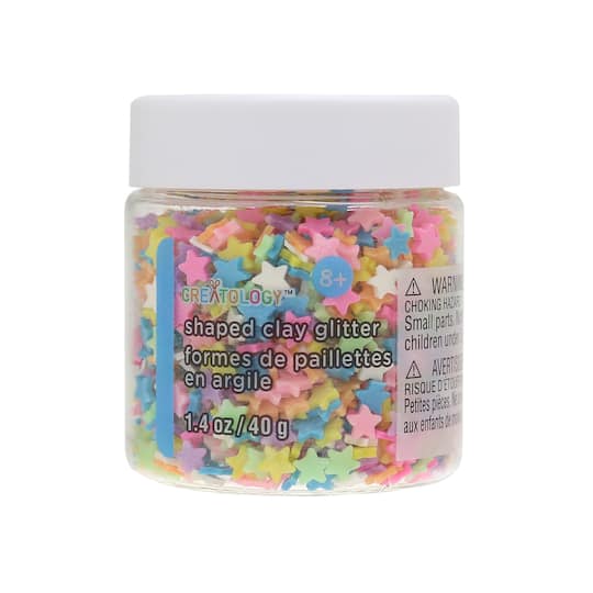 12 Pack: Star Shaped Clay Glitter by Creatology&#x2122;
